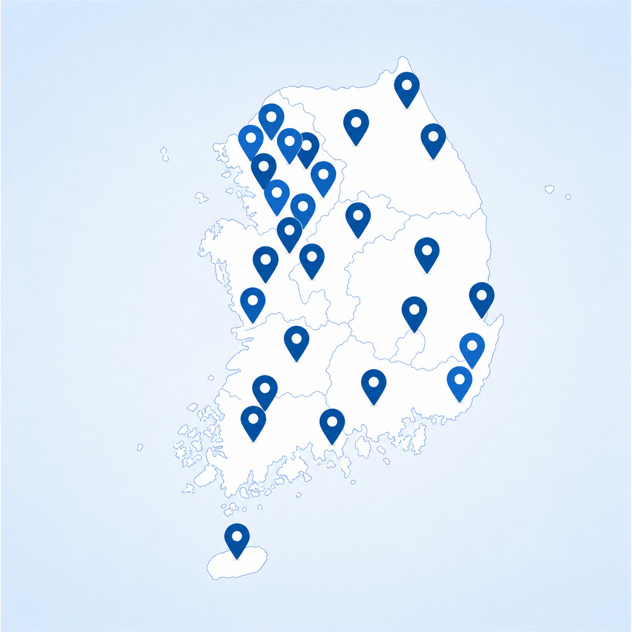 전국 텔레코일존 설치 사례 지도